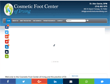 Tablet Screenshot of cosmeticfootcenterofirving.com